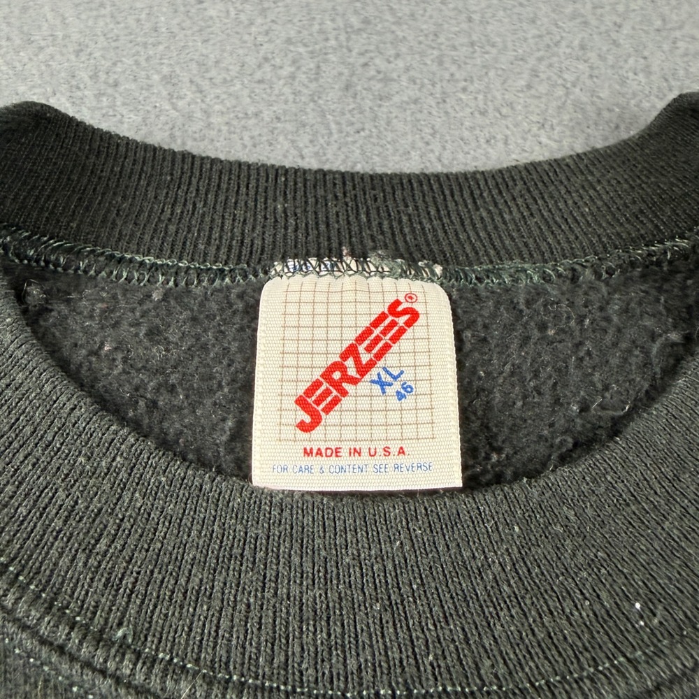 Vintage Indiants Sweatshirt Mens XL Black Mingo 80s Made USA Raglan Native Tribe - Picture 3 of 9